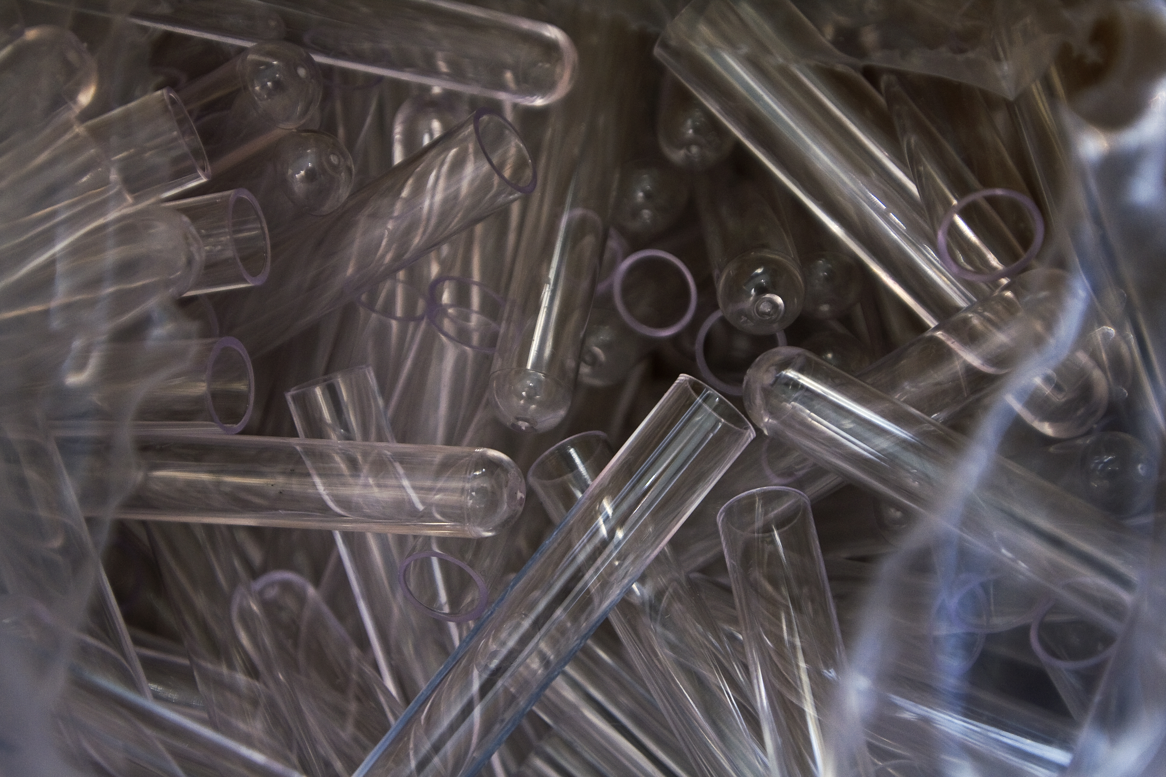 Pile of test tubes.