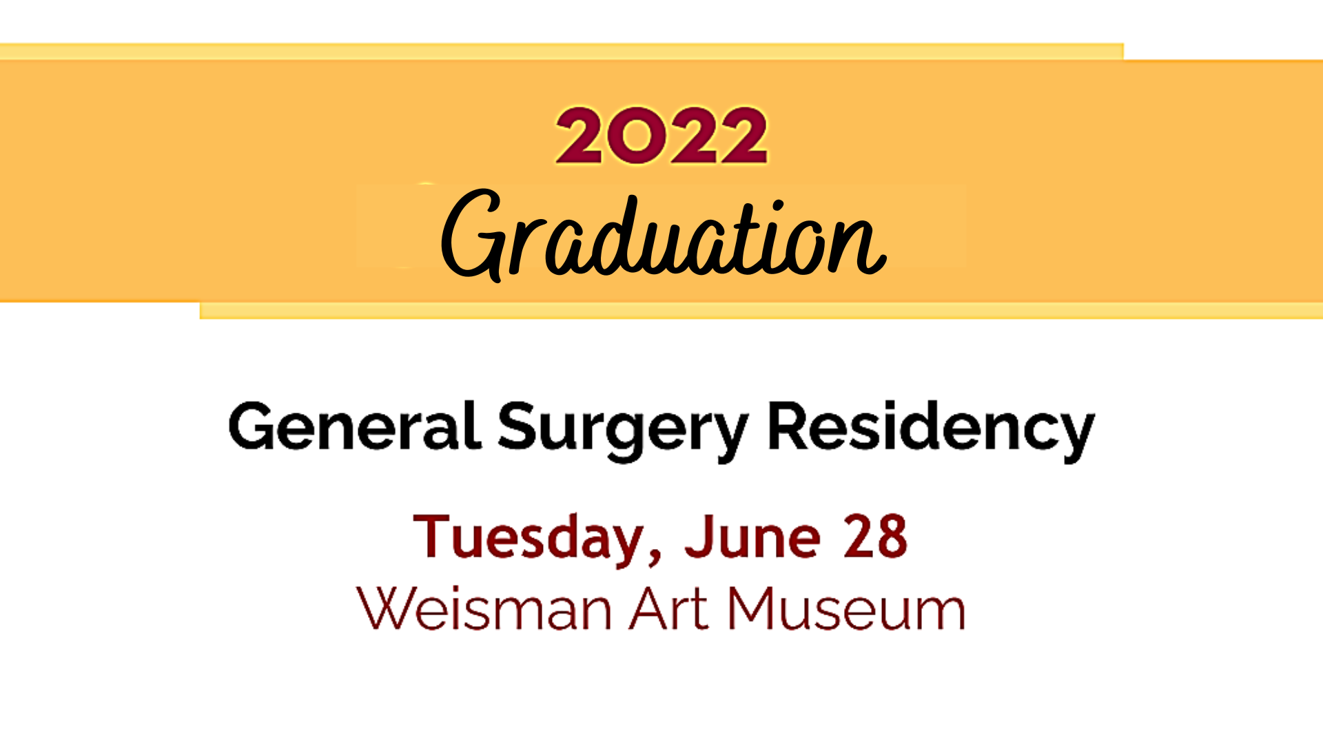 2022 General Surgery Residency Graduation