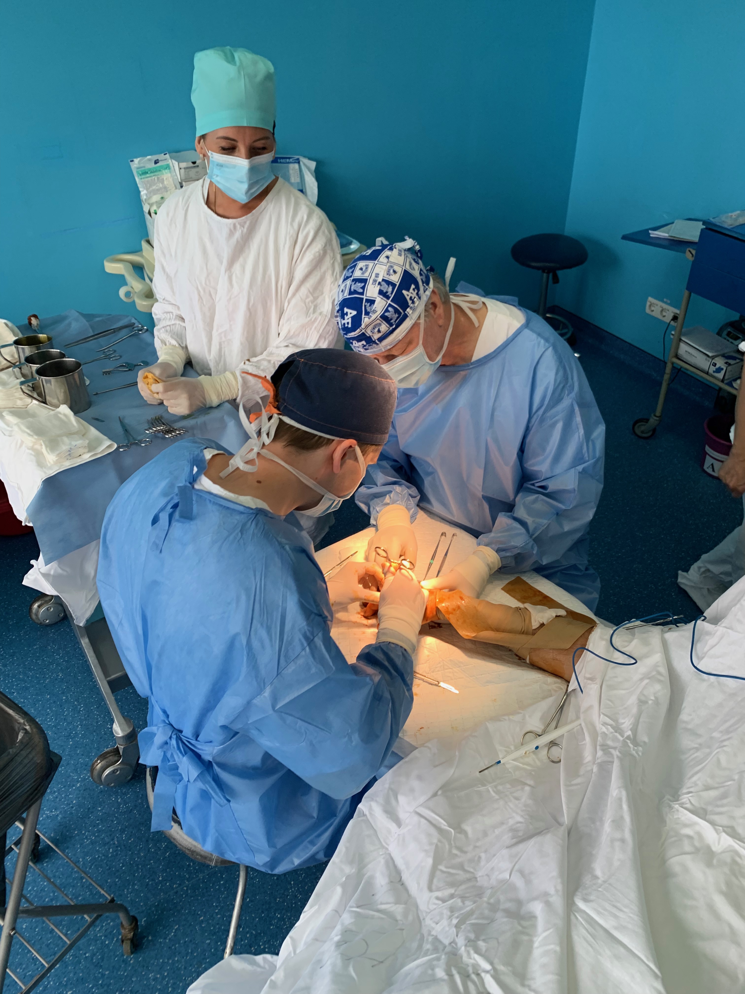 Dr. Beilman performing surgery