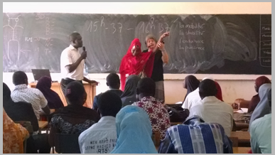 Dr. Anderson teaching in Niger