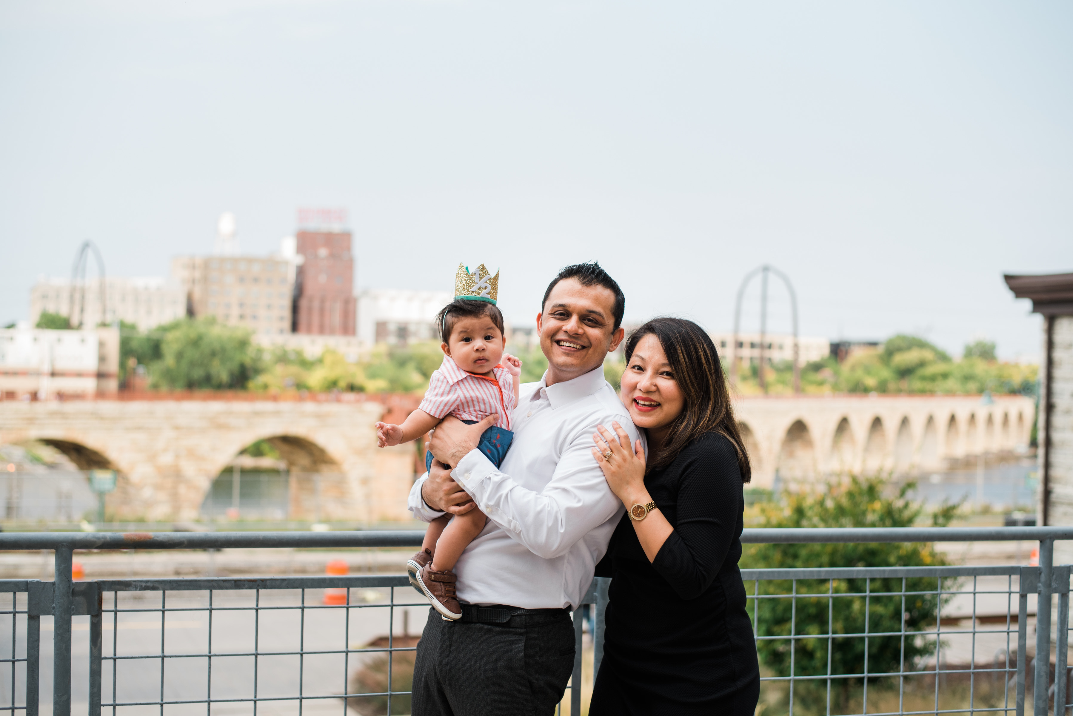 PMR resident Dr. Akhil Shori with his wife and child.