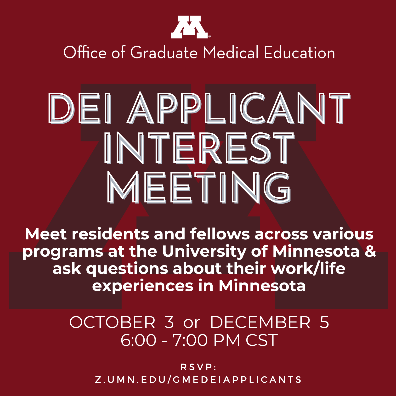 GME DEI Applicant Meeting Info