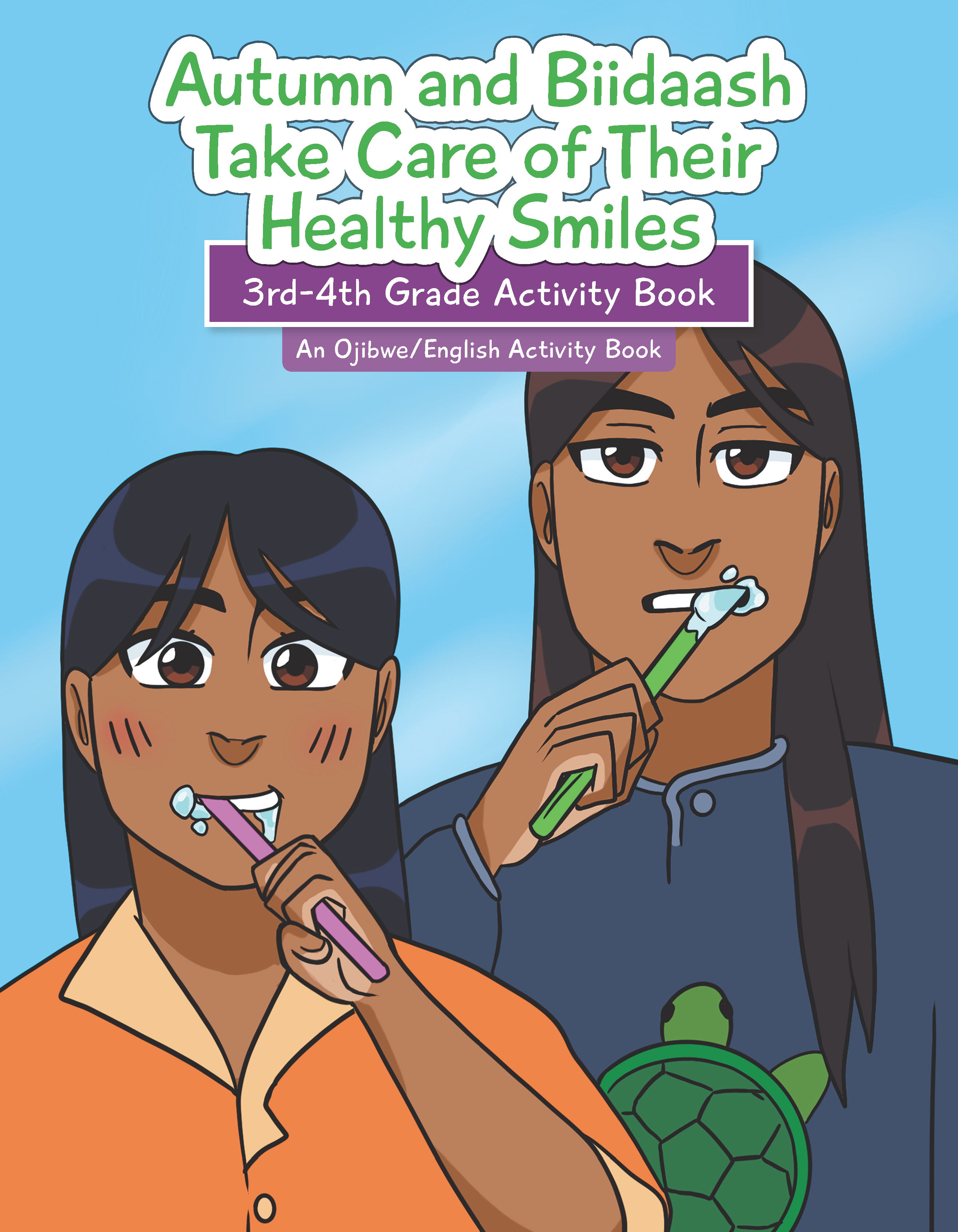 Autum and Biidaash activity book cover