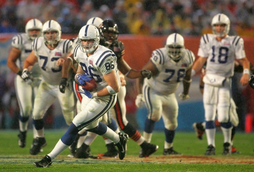 Ben Utecht playing for the NFL Indiana Colts