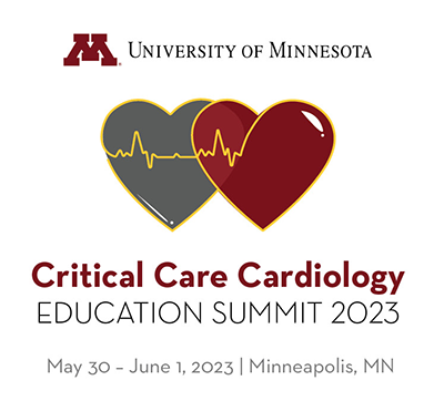 Save the date: Critical Care Cardiology Education Summit 2023 - May 30-June1