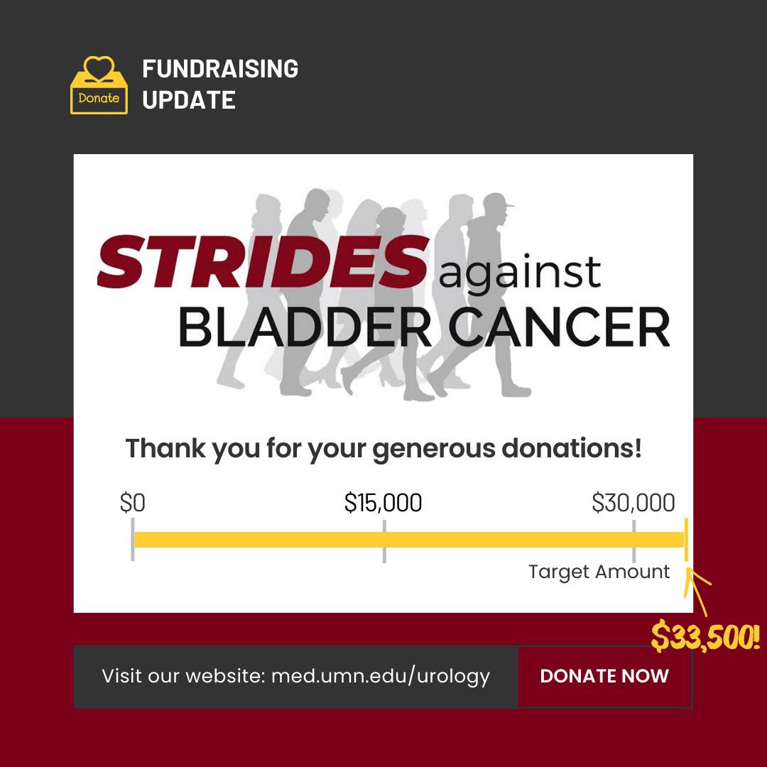 The Strides Against Bladder Cancer event raised $33,500 against a goal of $30,000.