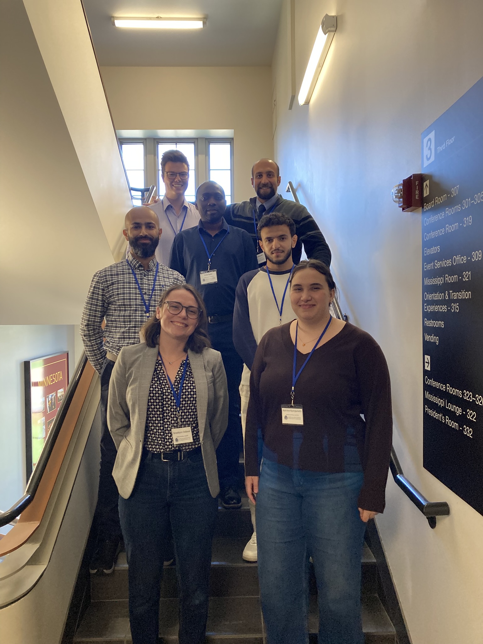 Group of students on stairs