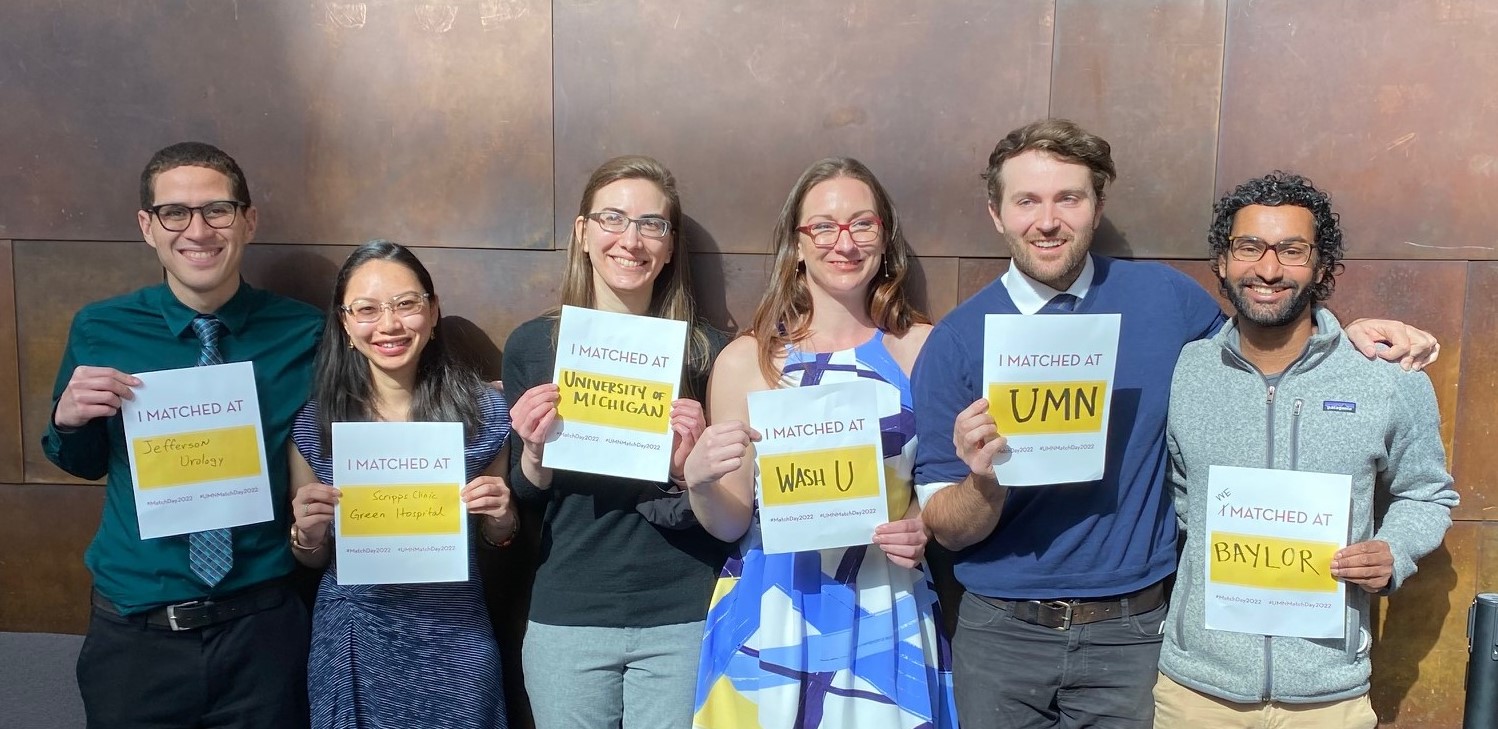 UMN MSTP 2022 graduates at Match Day in March 2022