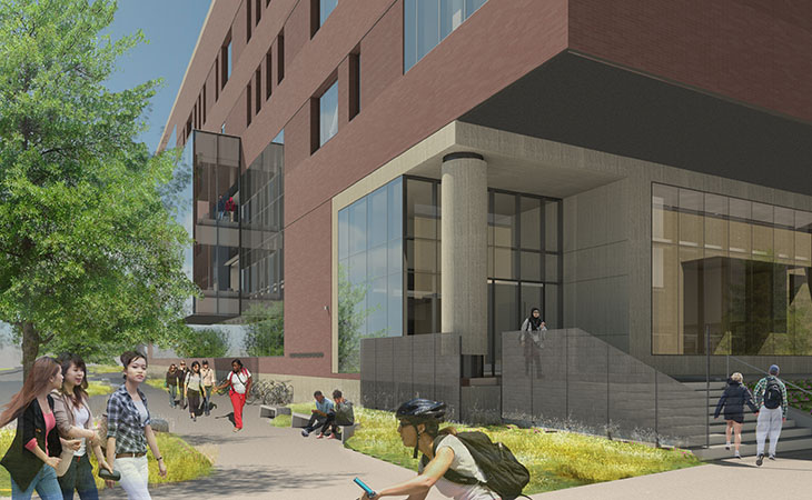 Rendering of the University's Health Sciences Education Center