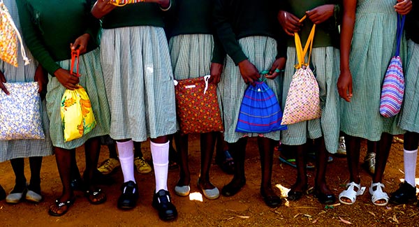 Photo of Kenyan students feet by Robin Sautter.