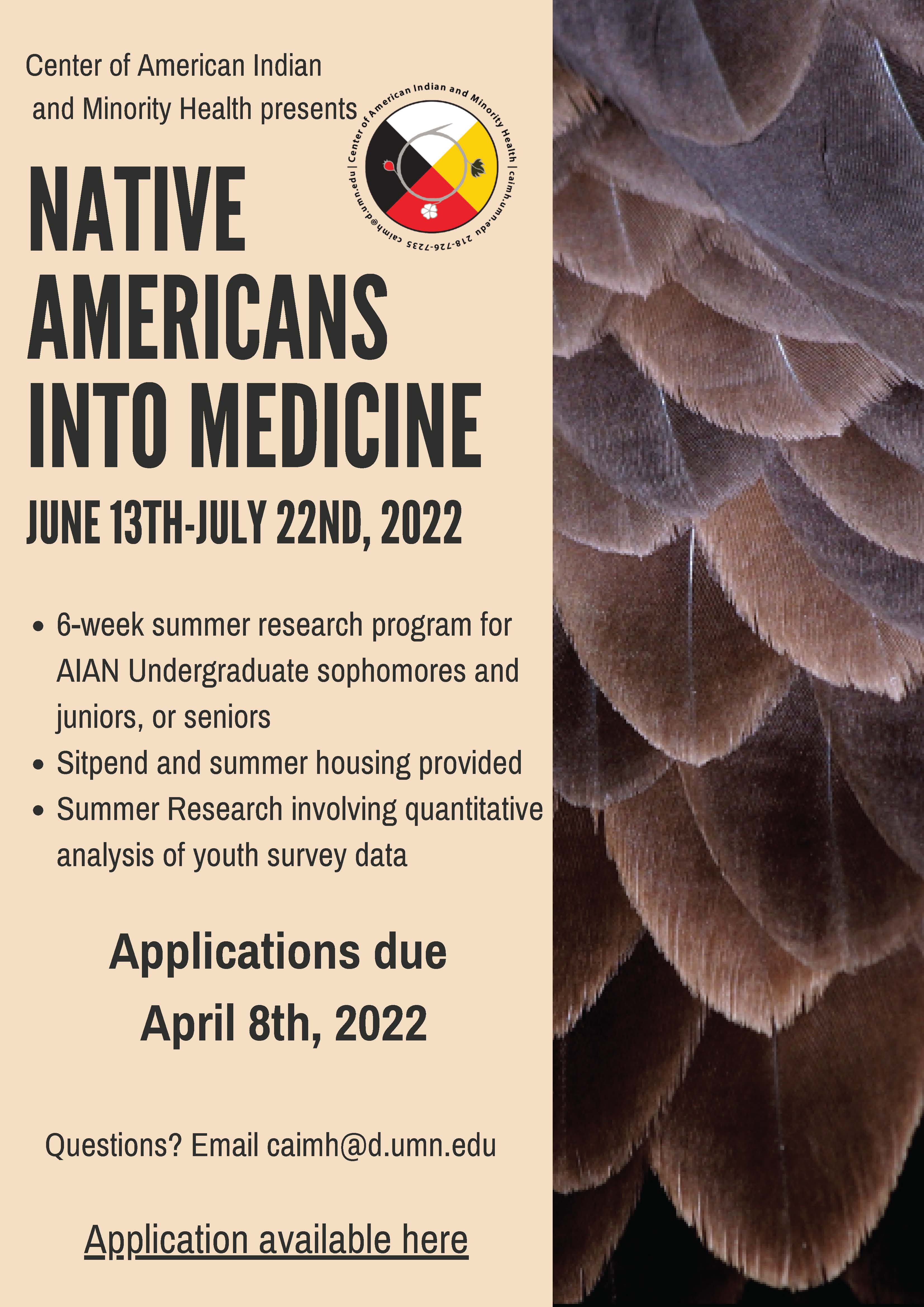 Native Americans Into Medicine summer program 