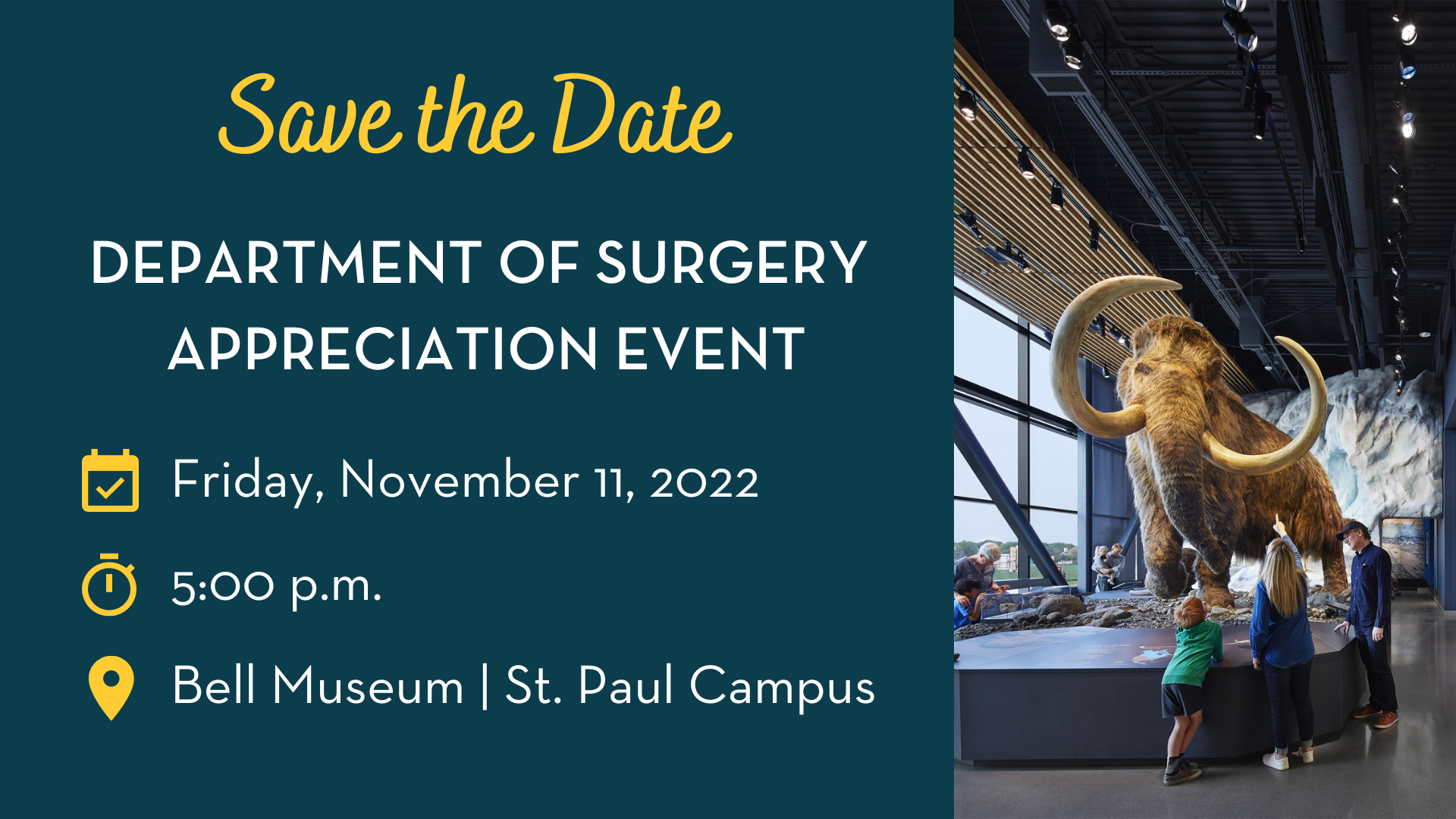 Save the Date - Department of Surgery Appreciation Event (Presentation (16:9))