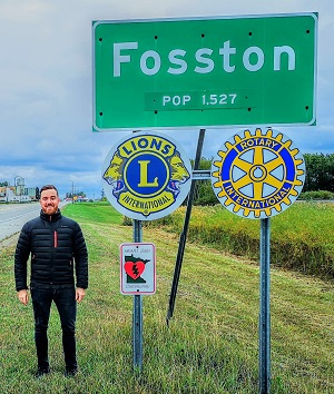 Steffen Rhode on a visit to Fosston, MN