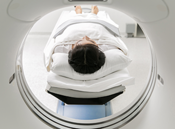 Patient getting an MRI