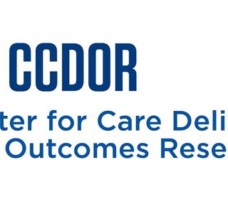 Logo of shield next to text that says "CCDOR Center for Care Delivery and Outcomes Research"