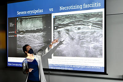Faculty teaching in the point-of-care ultrasound course