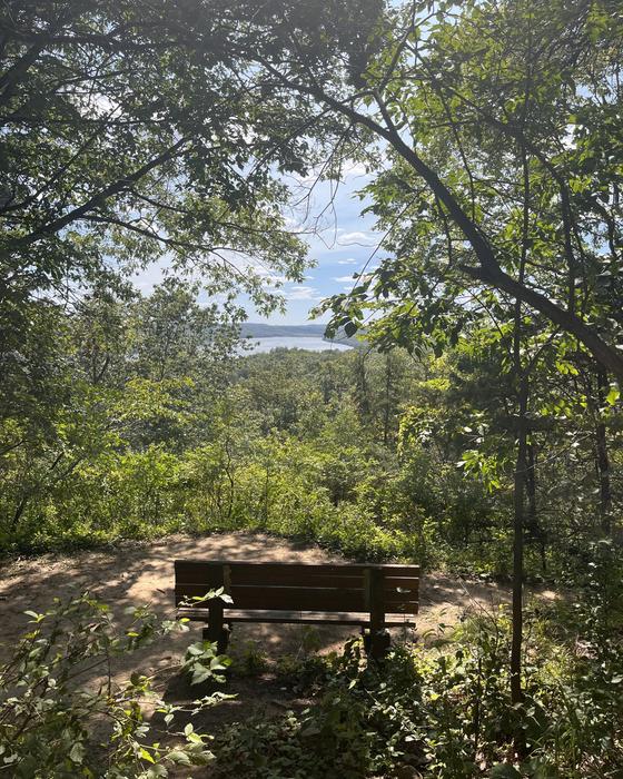 Scenic overview with bench