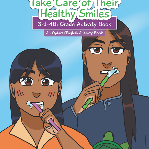 Autum and Biidaash activity book cover