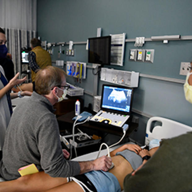 Students in the point-of-care ultrasound course