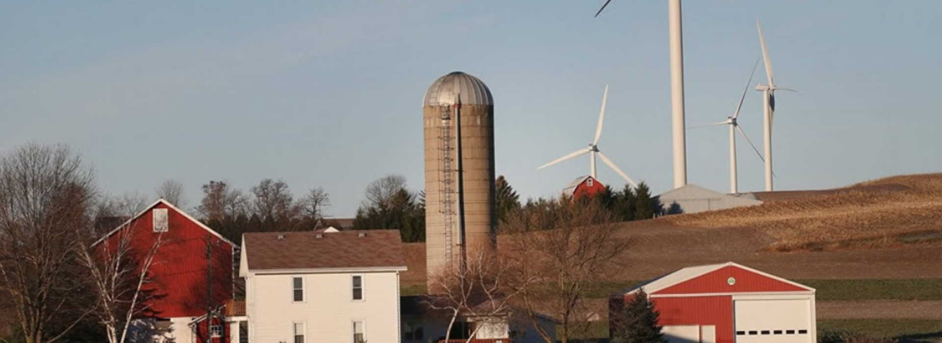 MIDDLETON, WI - NOVEMBER 19: Wind turbines rise up above farmland on the outskirts of the state capital on November 19, 2013 near Middleton, Wisconsin. A