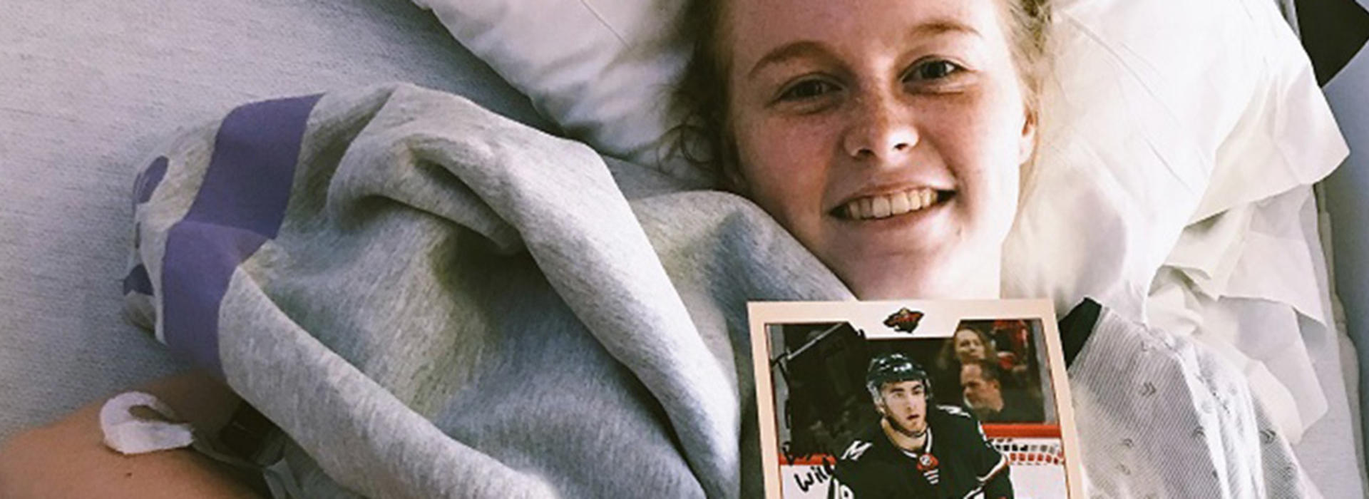 Cassidy Clifton in hospital bed
