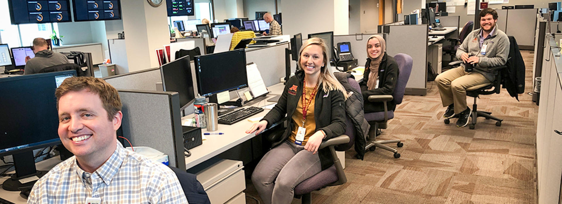 Medical students in the System Operations Center
