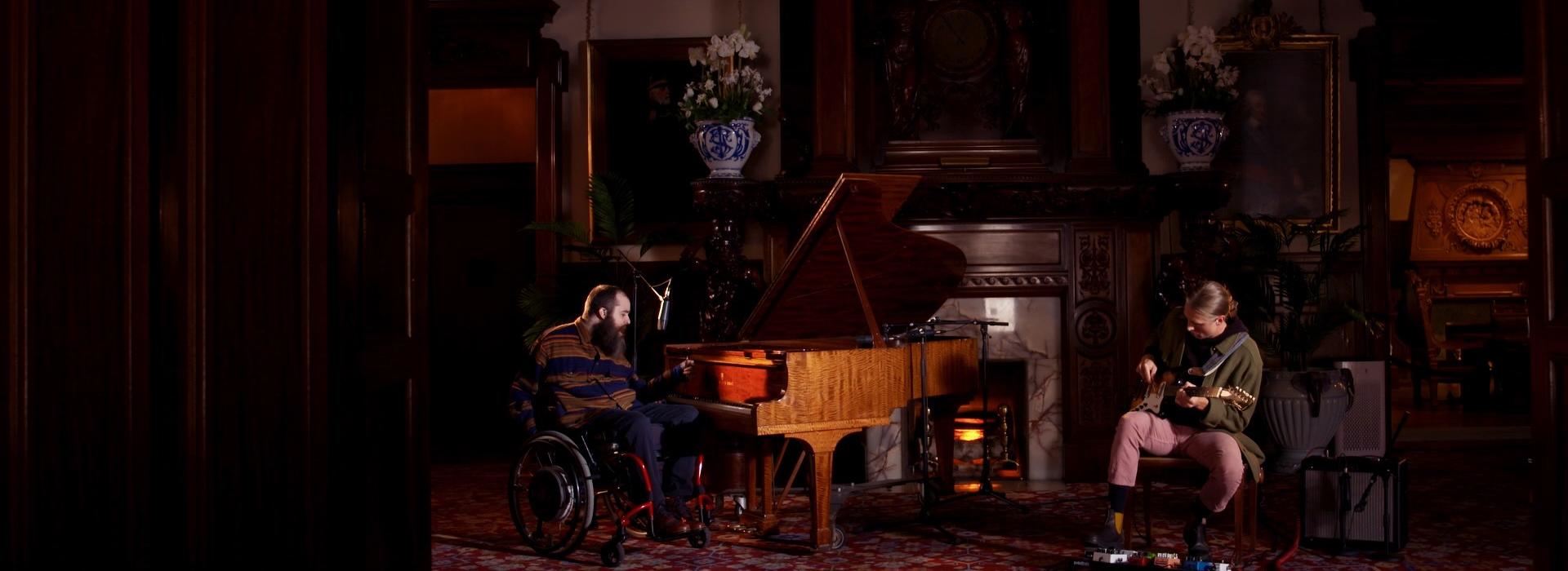 Gabriel Rodreick and Karl Remus perform in "Art + Medicine: Disability, Culture and Creativity"