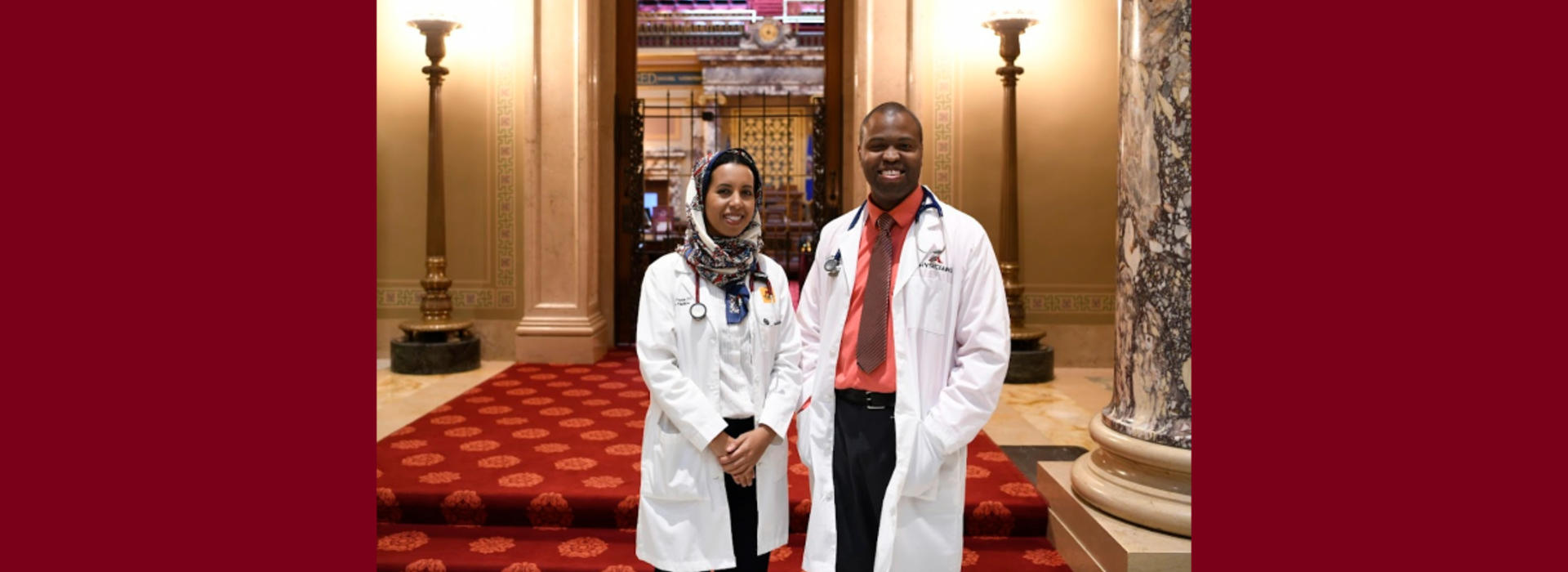 Najaha Musse, MD, resident, and Lonzale Ramsey, MD, faculty