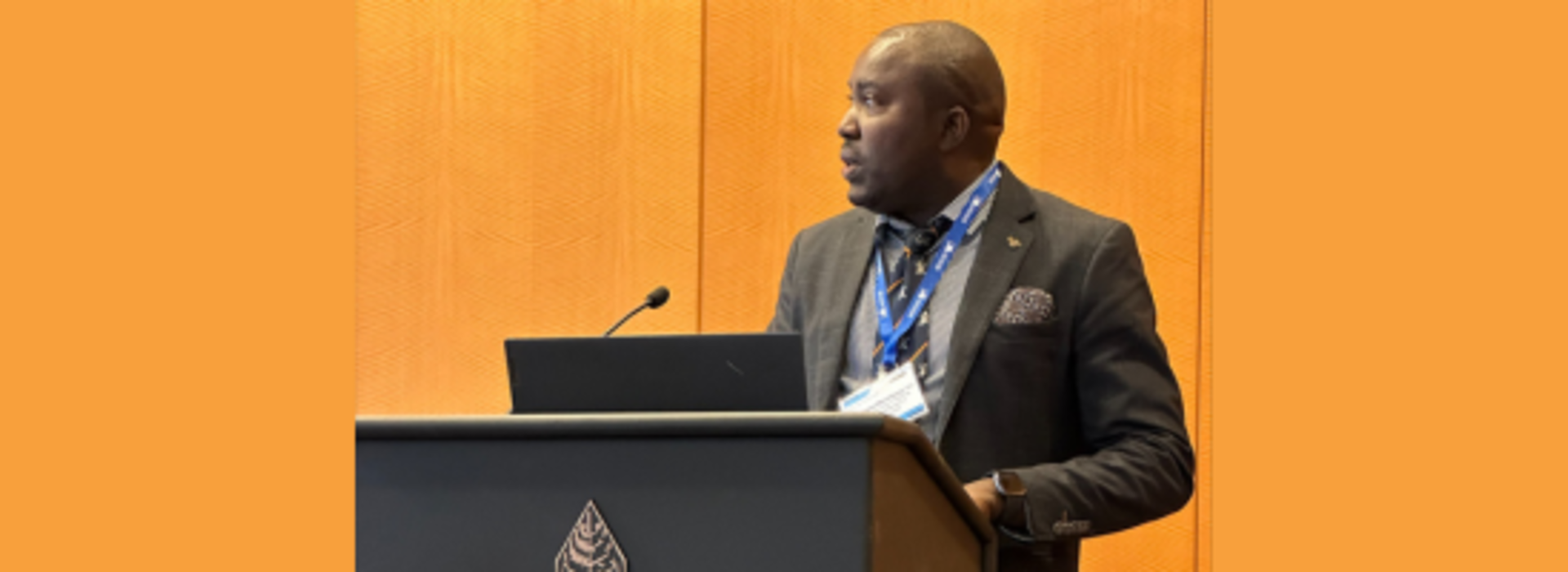 Dr. Christophe Mpirimbanyi presenting his findings