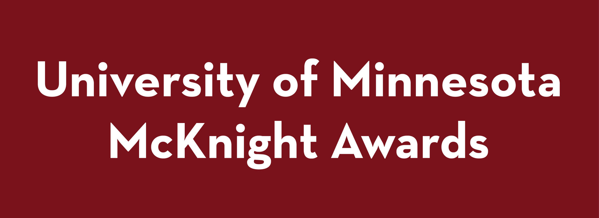 University of Minnesota McKnight Awards