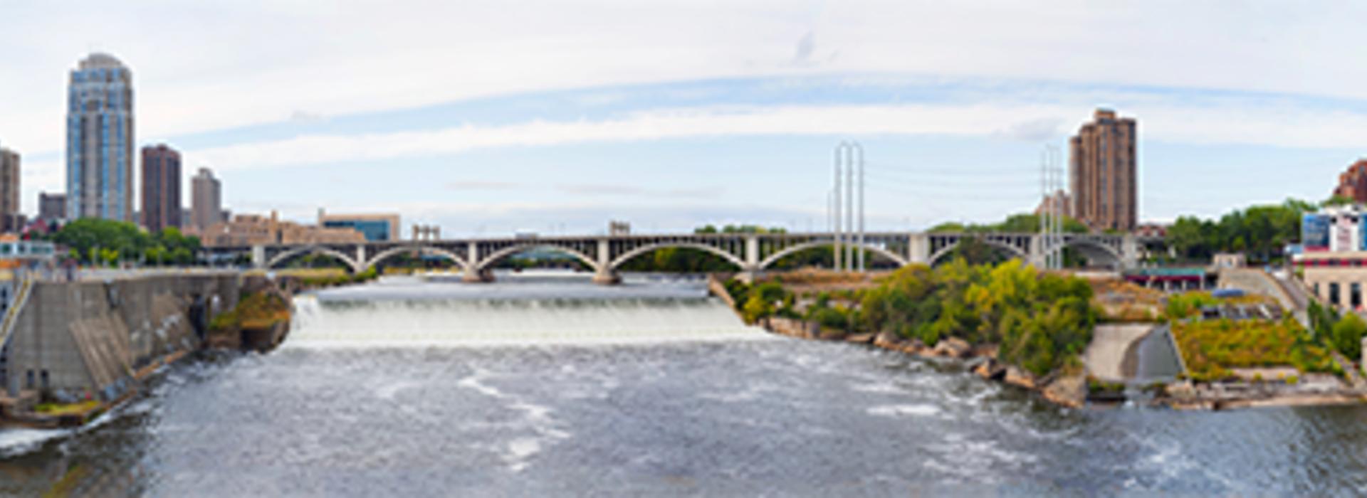 Minneapolis panorama - Saint Anthony Falls