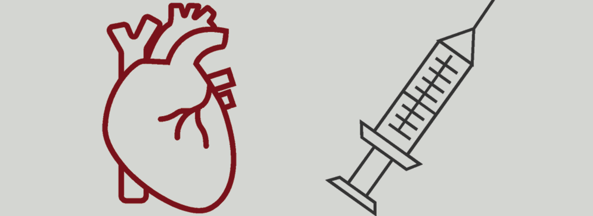 An illustration of a syringe and a heart.