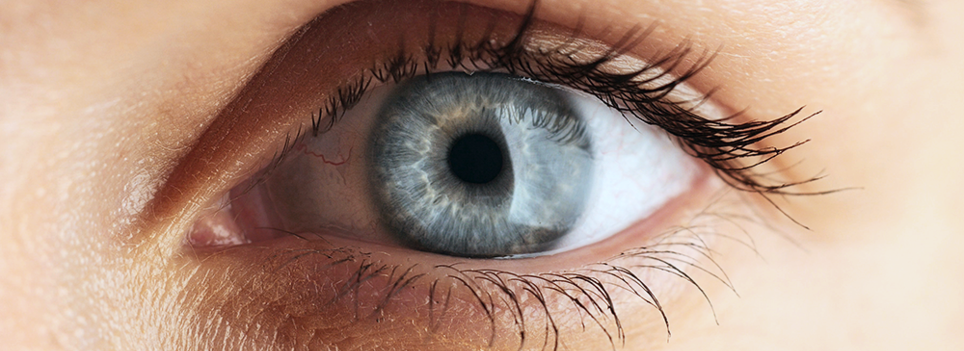 A close-up of a woman's eyeball