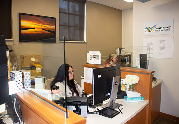 Front desk at the Duluth Family Medicine Clinic