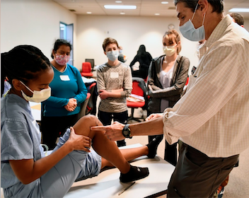Students at the sports medicine II course