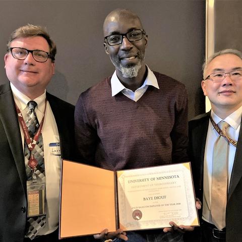 Larry Gunderson, Baye Diouf, Dr. Clark Chen