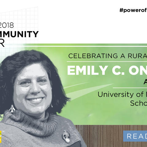 Dr. Emily Onello, named as a 2018 "Community Star" by the National Organization of State Offices of Rural Health (NOSORH)