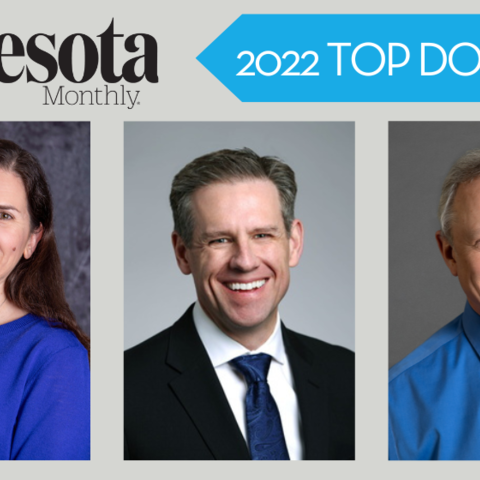 Minnesota Monthly's 2022 Top Doctors. Showing Sarah Benish, Michael Howell, and David Walk