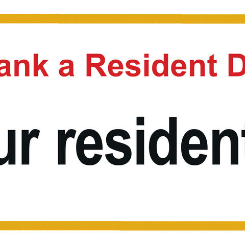 Thank A Resident Day Banner