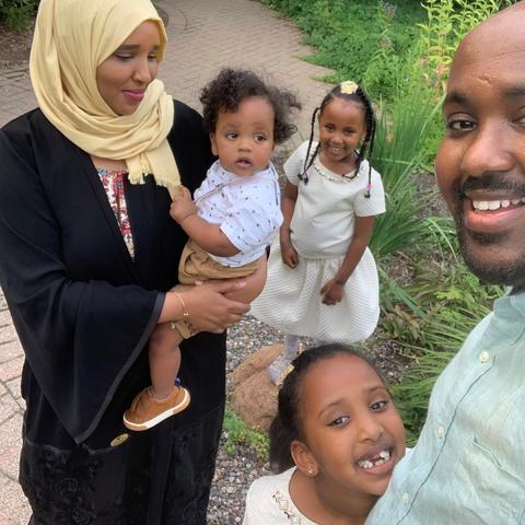 Ibraham Abdi and his family