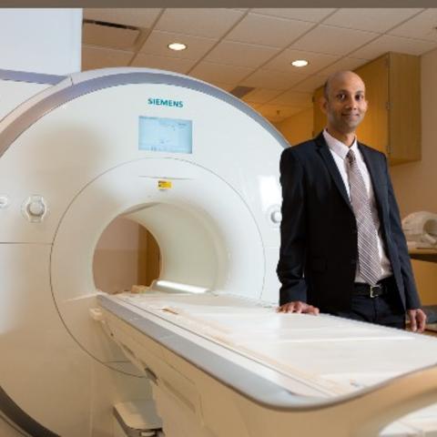 Dr. Chetan Chenoy with cardiac MRI