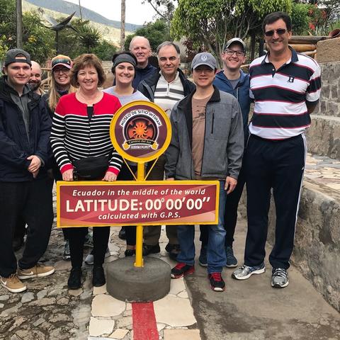 The team in Ecuador, from left to right: Zach Quanbeck, MD, PGY-1, Sara Van Nortwick, MD, Deb Koop, Lauren Casnovsky, MD, PGY-4, Steve Koop, MD, Alejandro de la Maza, MD, Walter Truong, MD, Mikhail Klimstra, MD, PGY-4, Leo Abrahao, MD