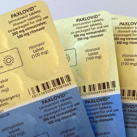 Packets of Paxlovid