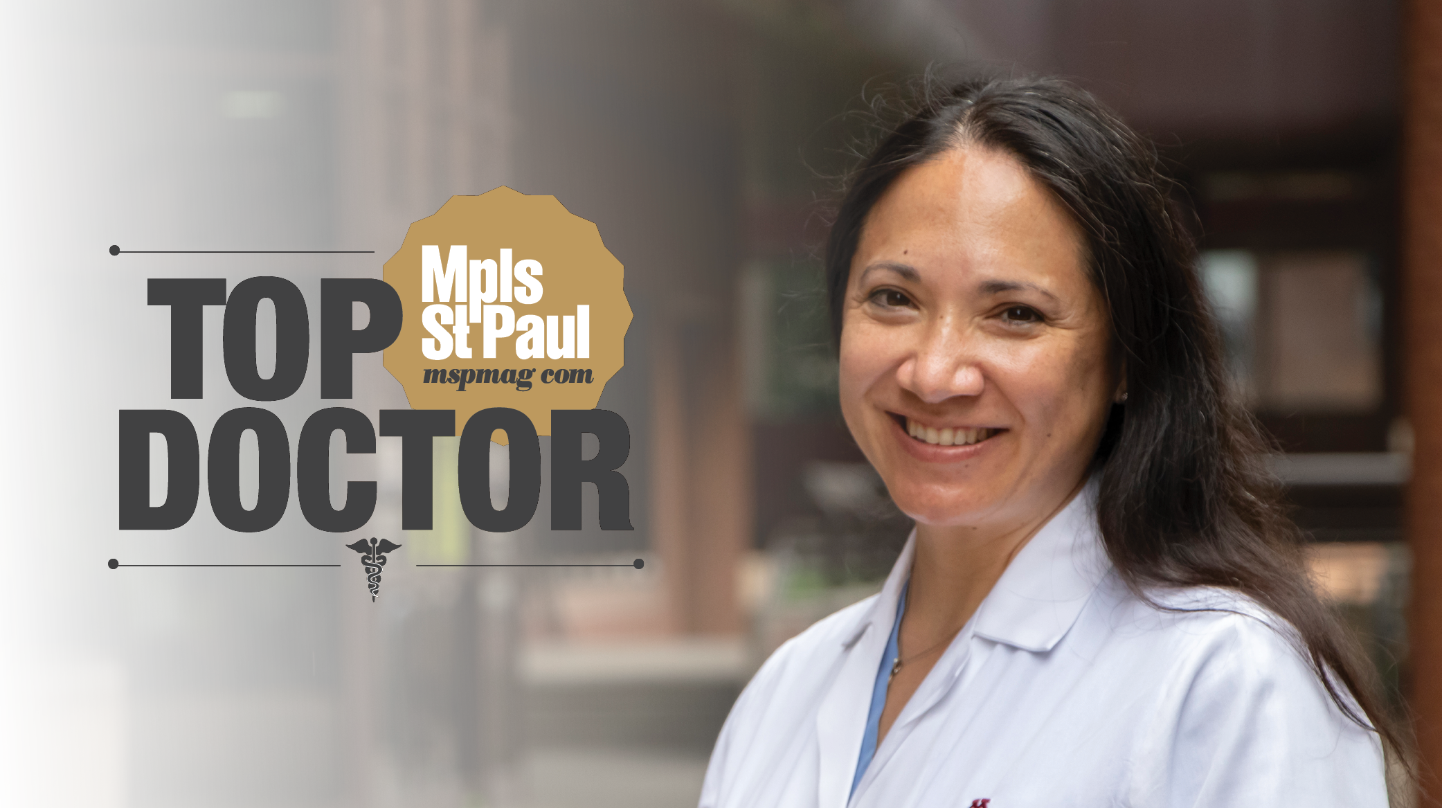 A doctor with the Top Doctors logo