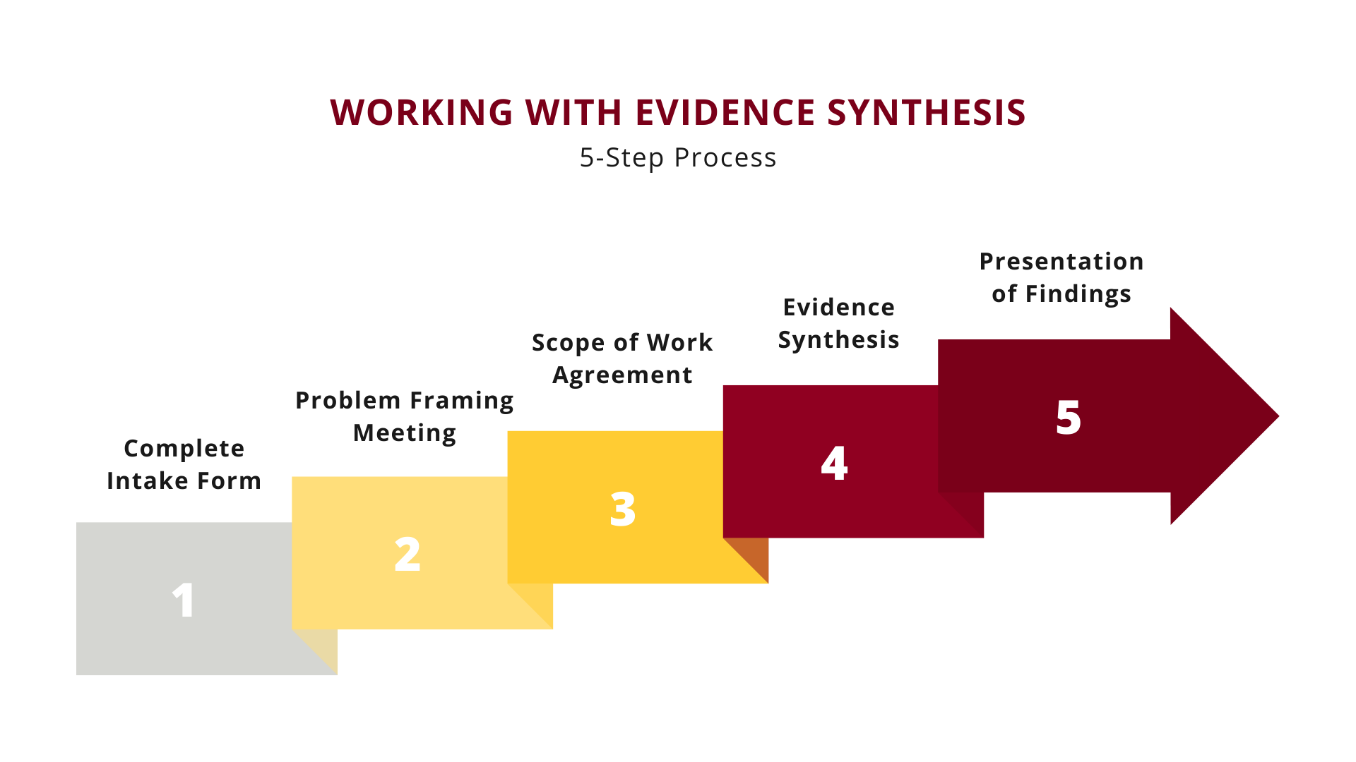 Infographic of Evidence Synthesis process